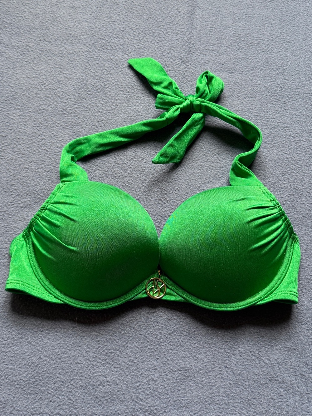 VS Vibrant Green Halter Push-Up Bikini Top
